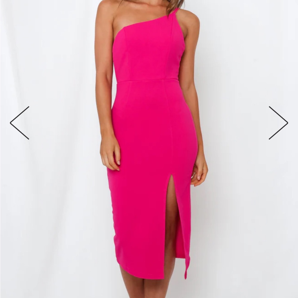 HELLO MOLLY Taking It Back Dress Hot Pink - XS